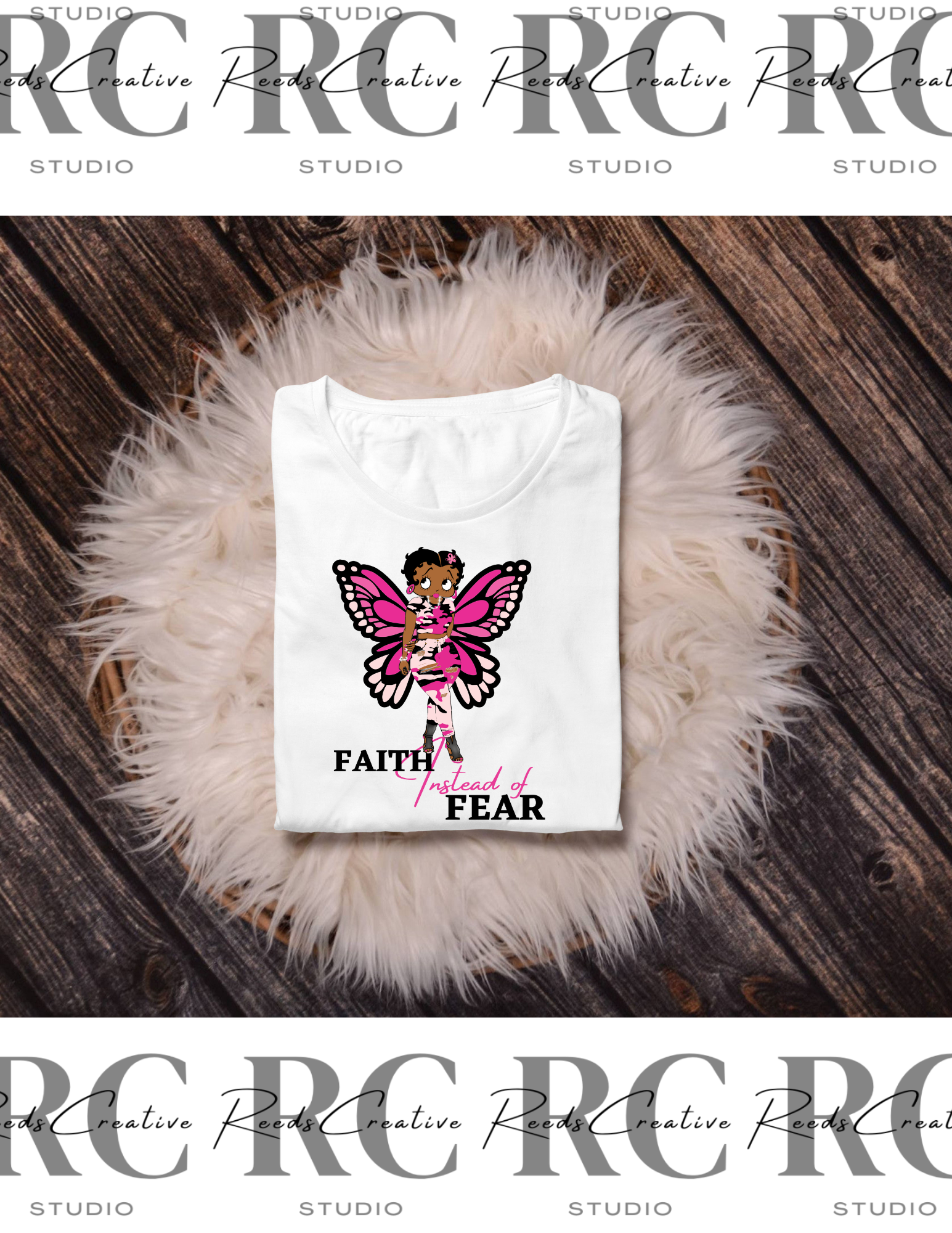 Faith Instead Fear Breast Cancer Awareness png